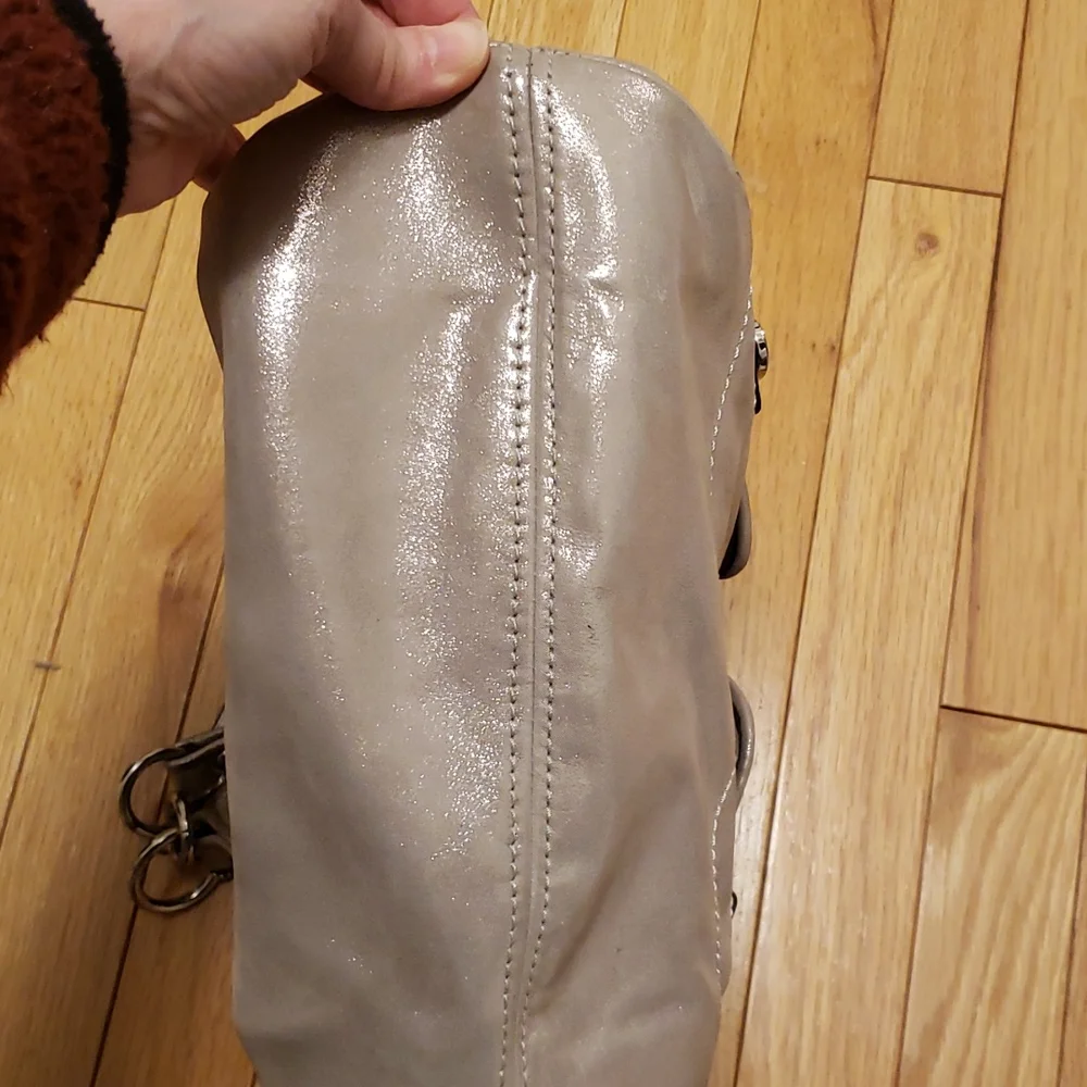 Large Coach Metallic suade Hobo Bag - Picture 5 of 8